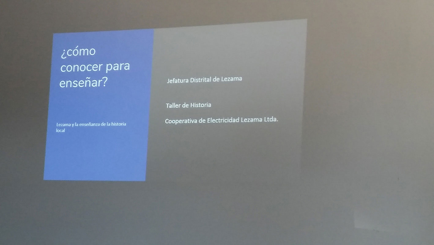 Taller con docentes - como enseñar la historia local